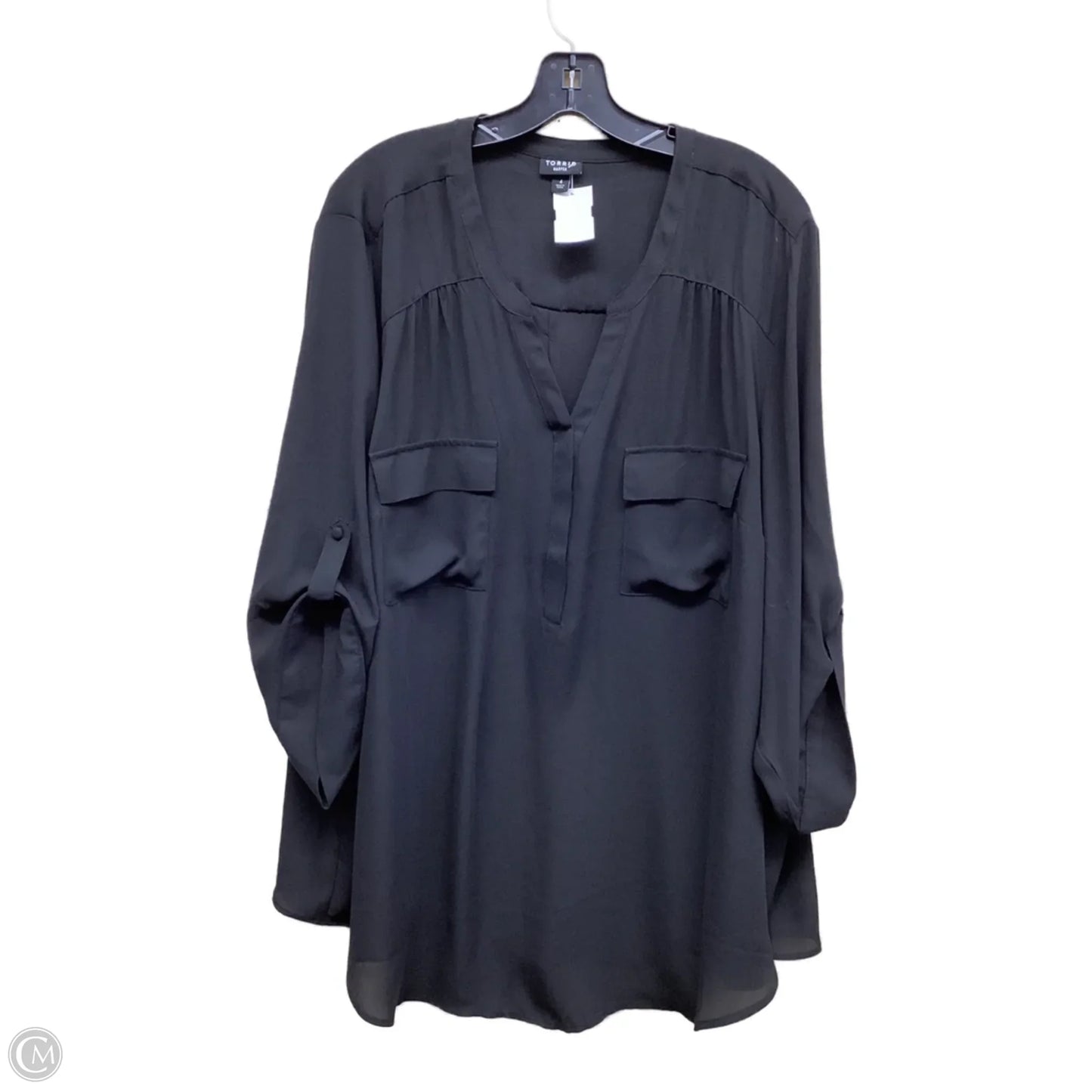 Top Long Sleeve By Torrid In Black, Size: 4x