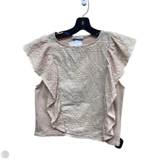 Top Sleeveless By Zara In Tan, Size: L