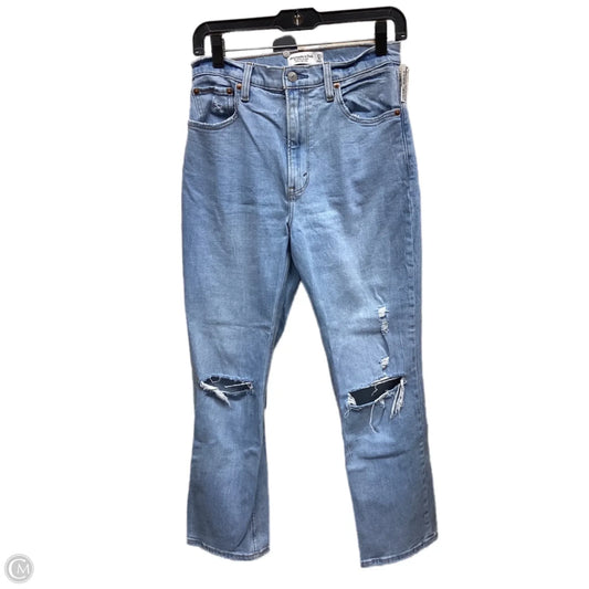 Jeans Straight By Abercrombie And Fitch In Blue Denim, Size: 4