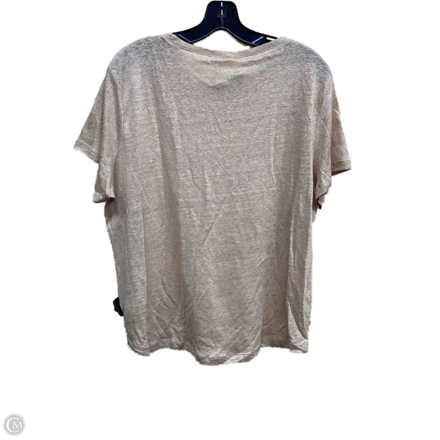 Top Short Sleeve By H&m In Tan, Size: L