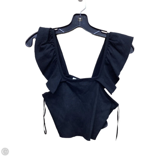 Top Sleeveless By Zara In Black, Size: M