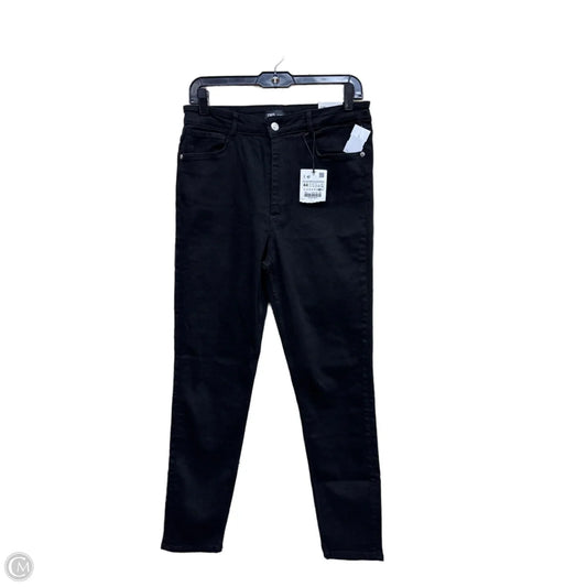 Jeans Skinny By Zara In Black Denim, Size: 12