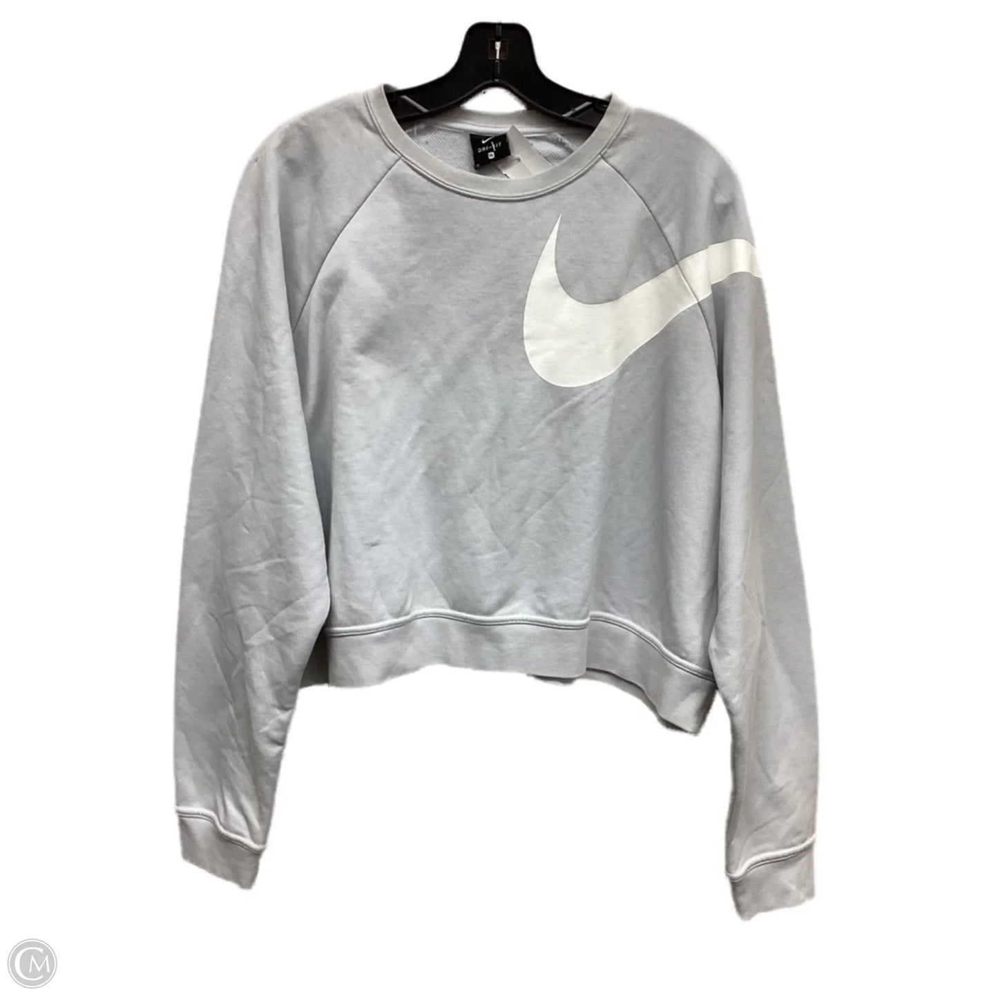 Sweatshirt Crewneck By Nike In Grey, Size: Xl