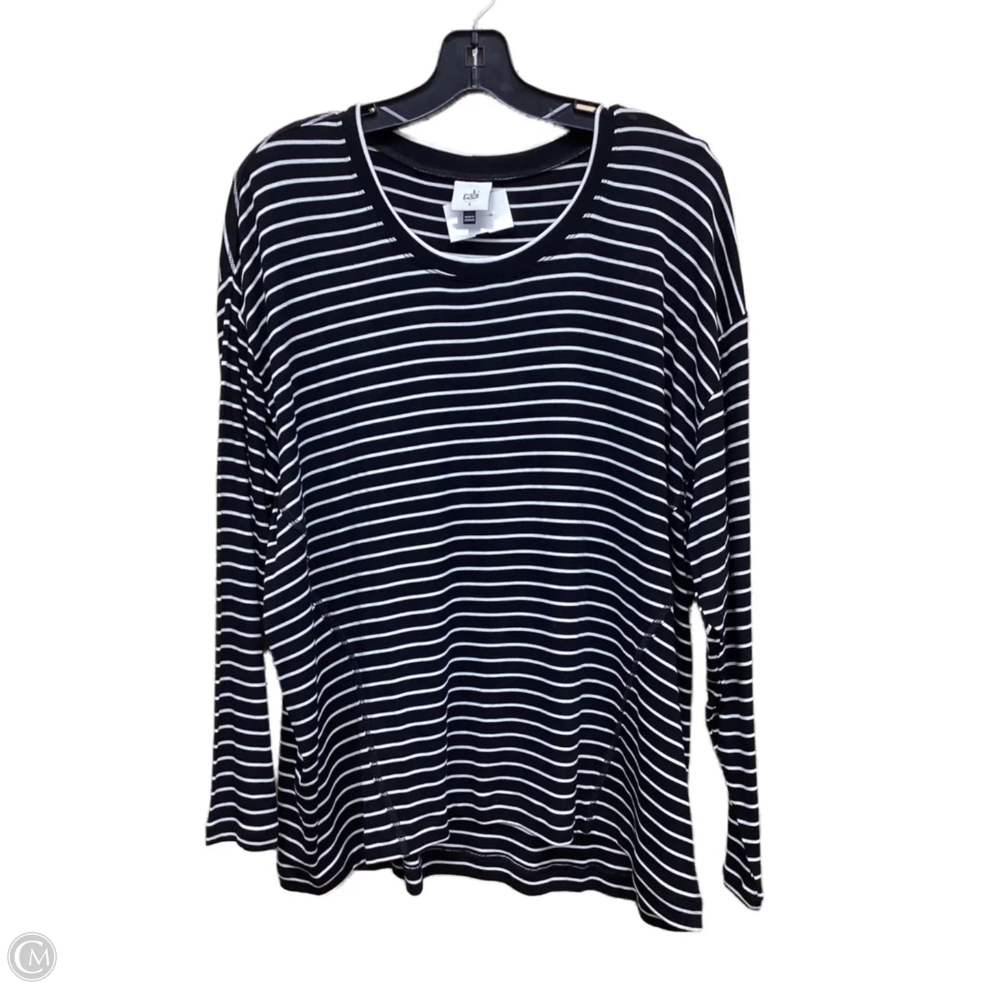 Top Long Sleeve By Cabi In Striped Pattern, Size: S