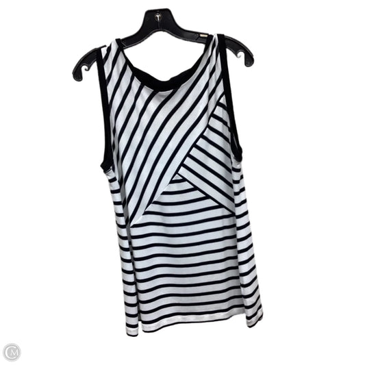Top Sleeveless By Cabi In Striped Pattern, Size: M