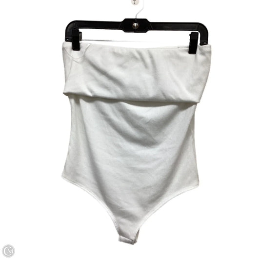 Bodysuit By Clothes Mentor In White, Size: L
