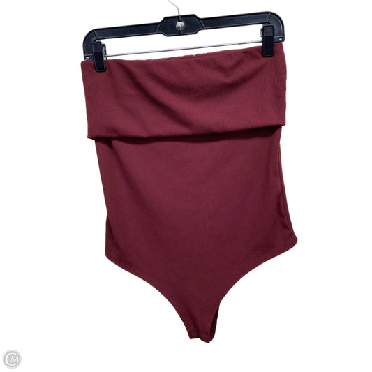 Bodysuit By Clothes Mentor In Red, Size: L