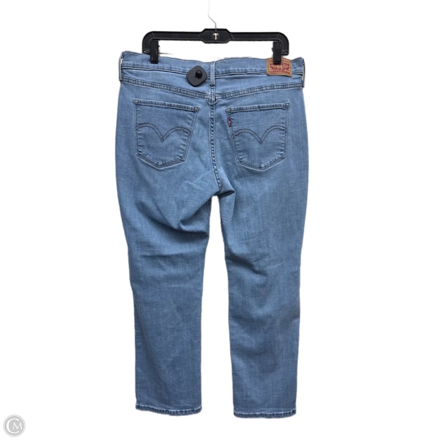 Jeans Straight By Levis In Blue Denim, Size: 14