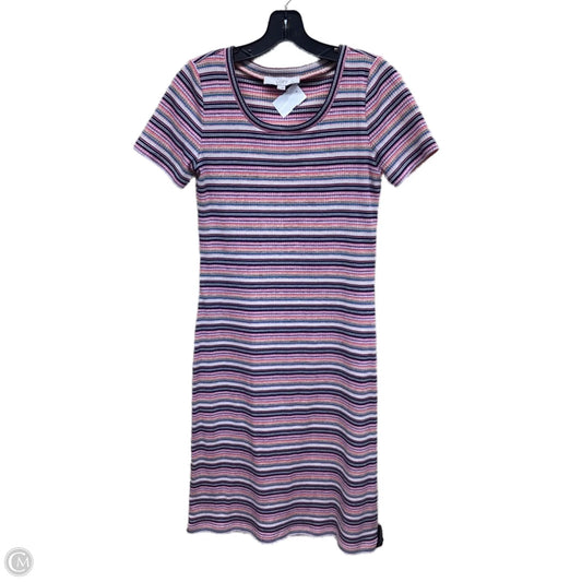 Dress Casual Midi By Loft In Striped Pattern, Size: Xs