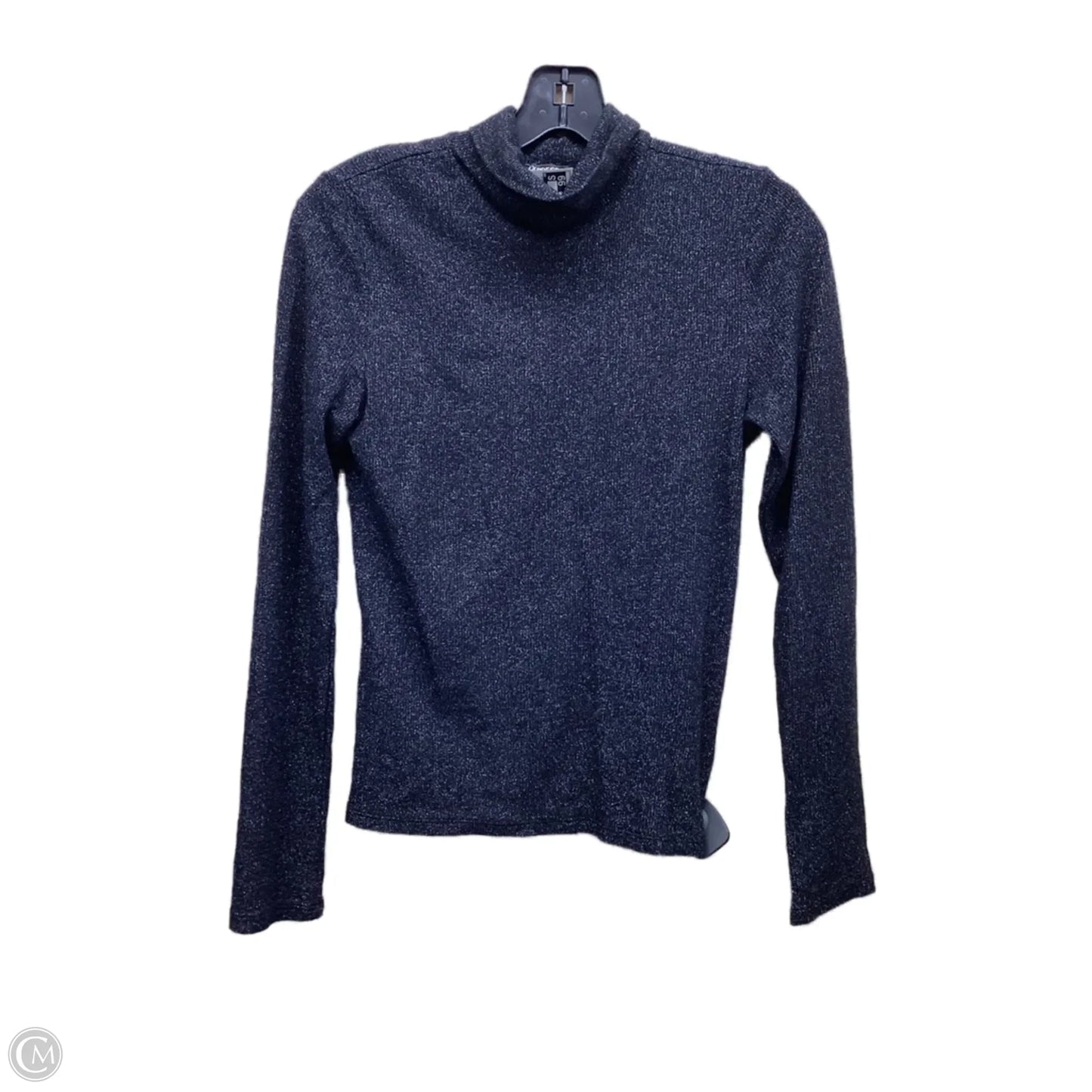 Top Long Sleeve By Express In Black & Silver, Size: S