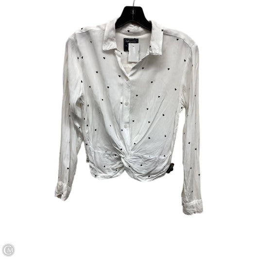 Top Long Sleeve By Abercrombie And Fitch In White, Size: Xs