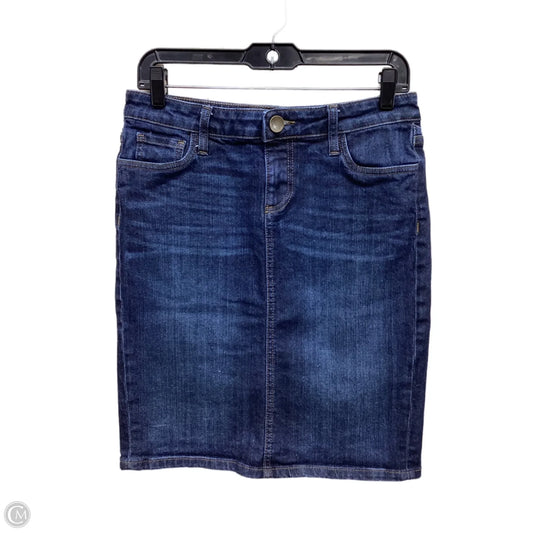 Skirt Midi By Kut In Blue Denim, Size: 4
