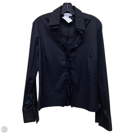 Top Long Sleeve By Trina Turk In Black, Size: L