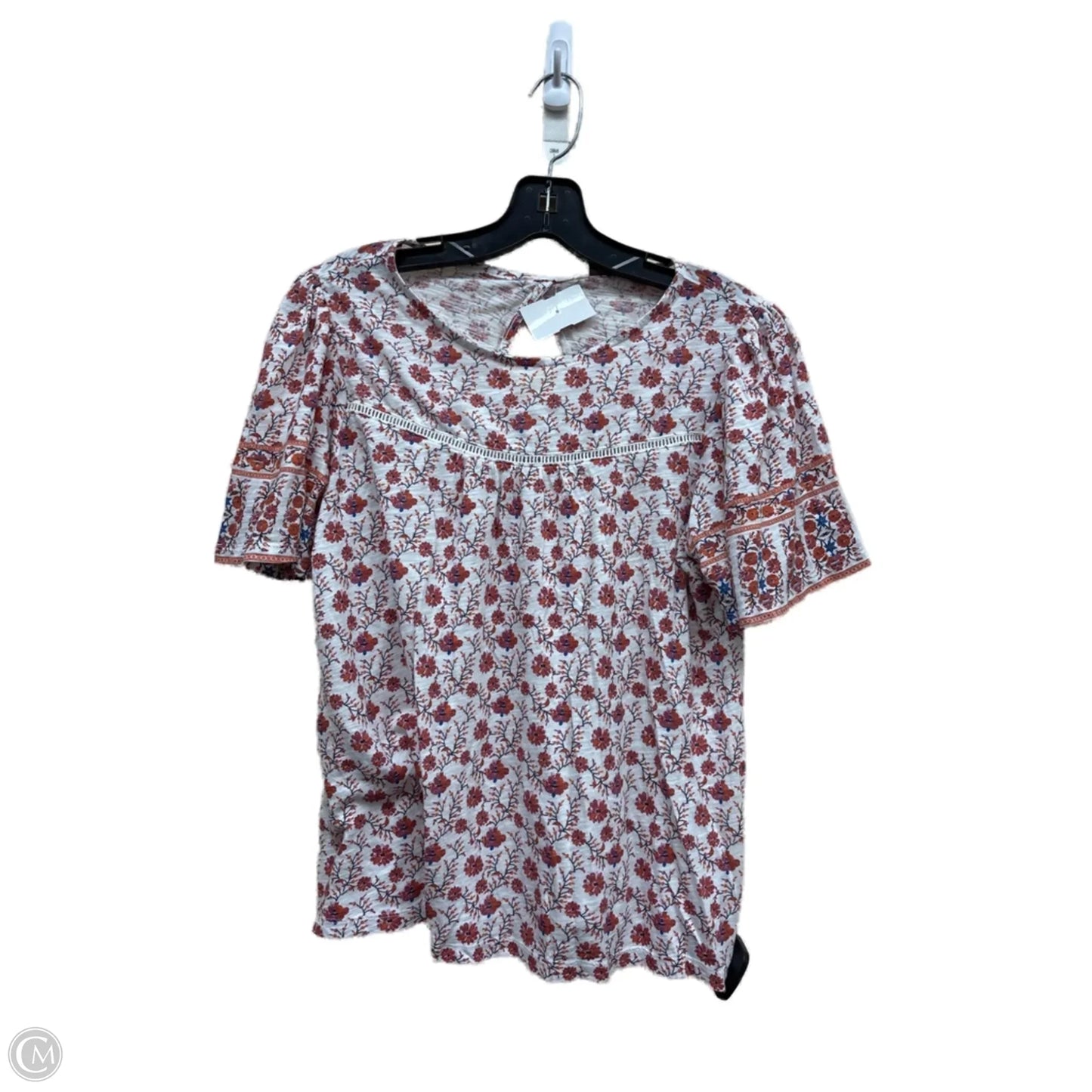 Top Short Sleeve By Lucky Brand In Floral Print, Size: S