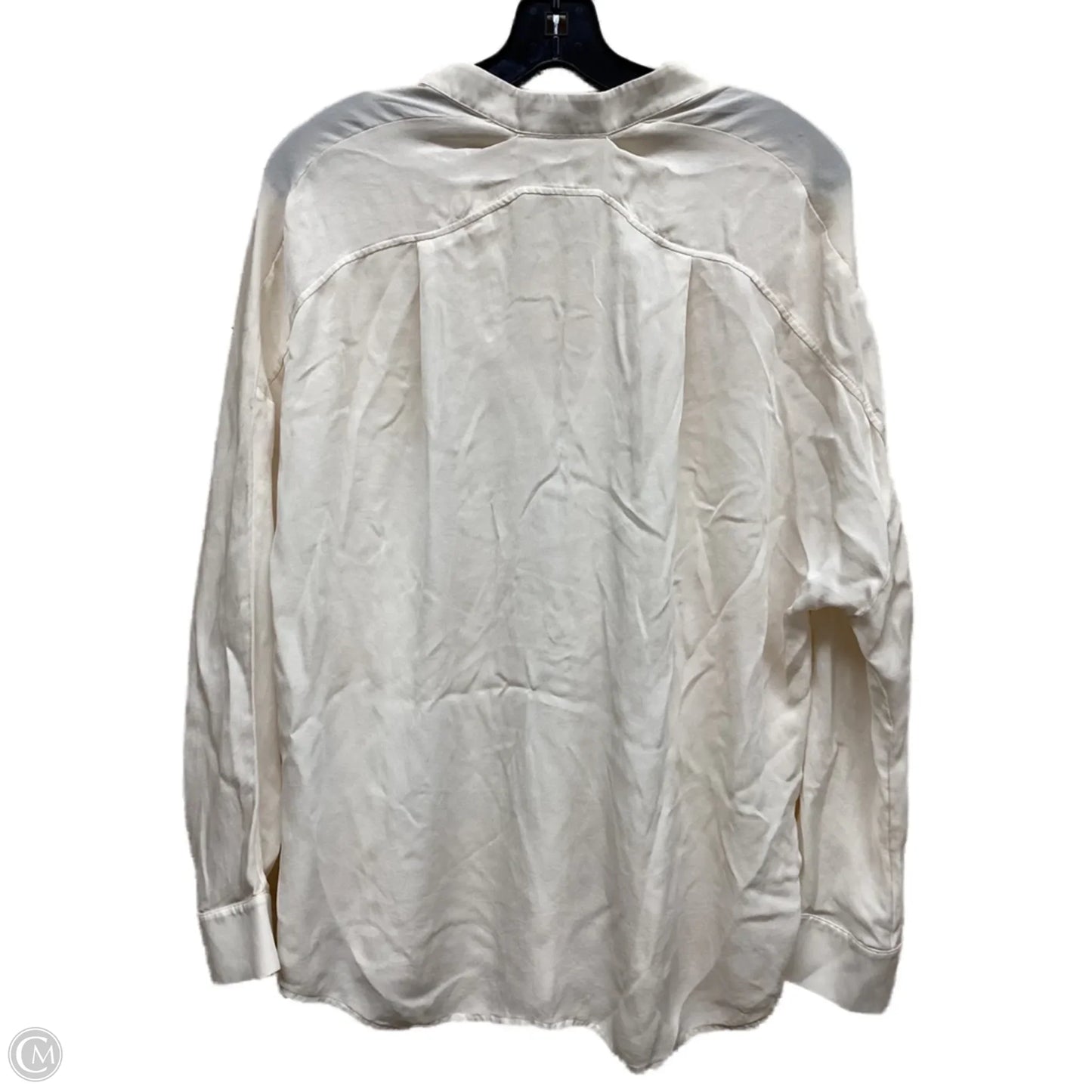 Top Long Sleeve By Vince In Cream, Size: M