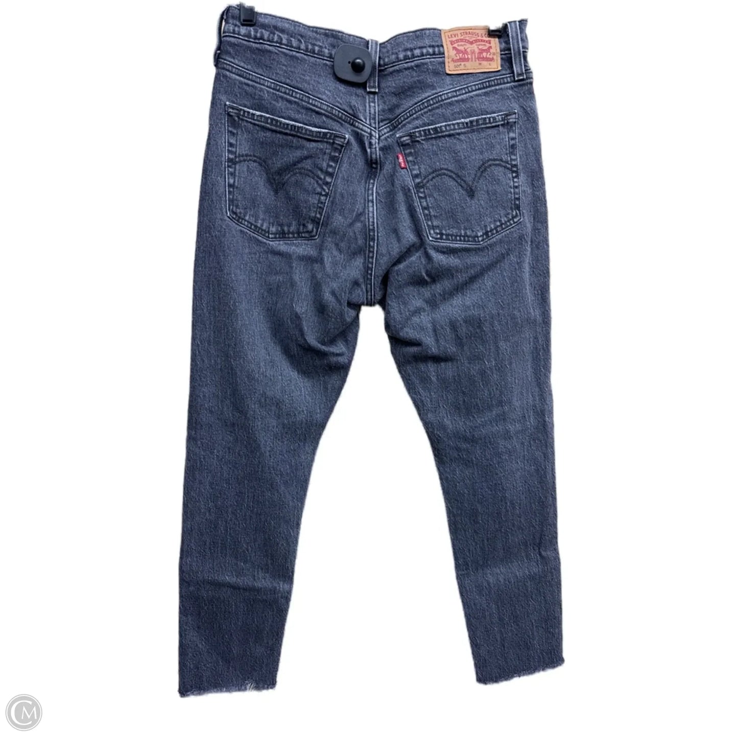 Jeans Straight By Levis In Black Denim, Size: 6