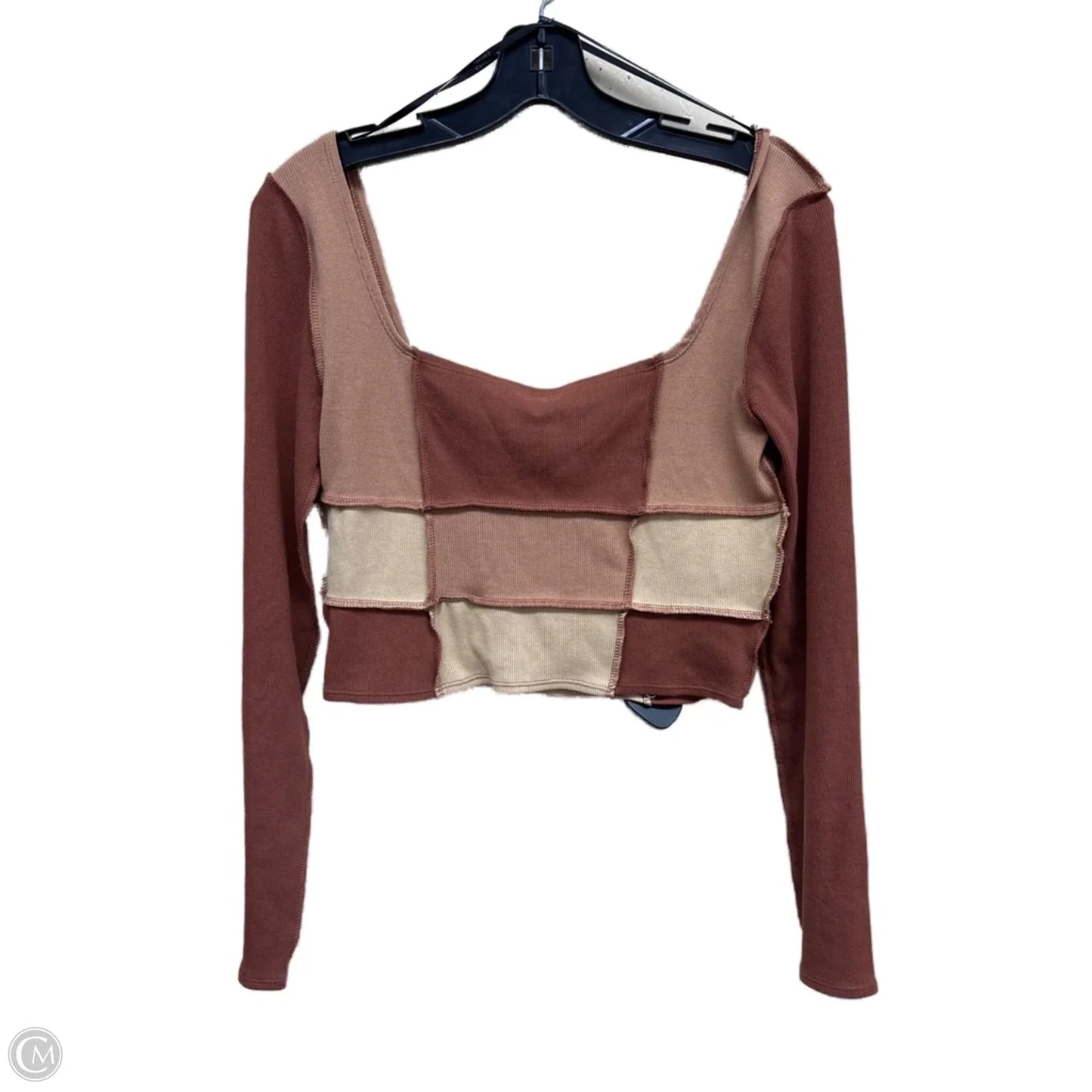 Top Long Sleeve By Forever 21 In Brown, Size: L