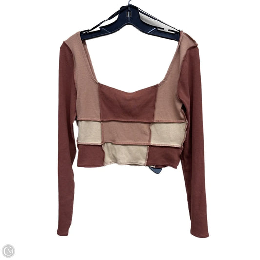 Top Long Sleeve By Forever 21 In Brown, Size: L