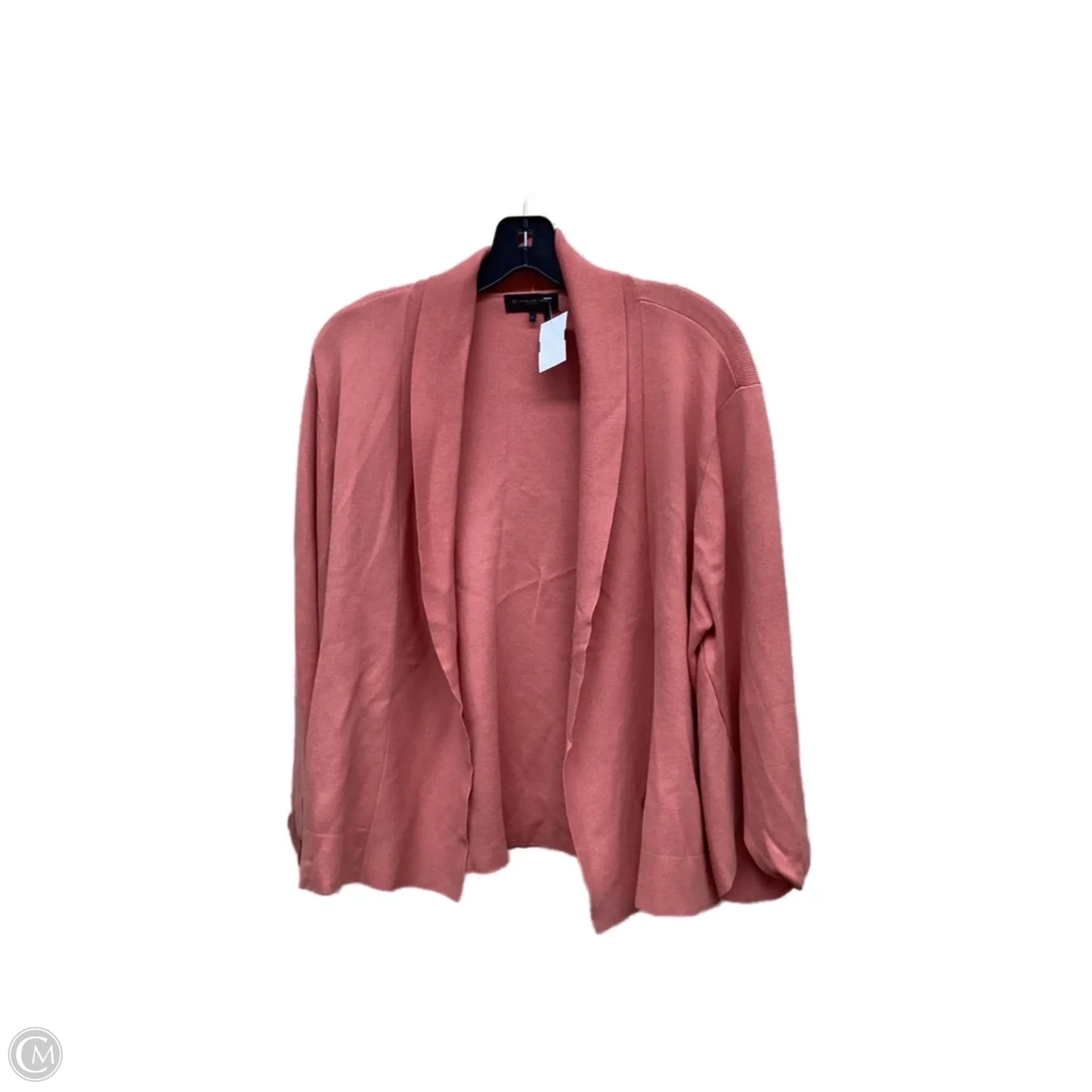 Cardigan By Donna Karan In Peach, Size: Xl