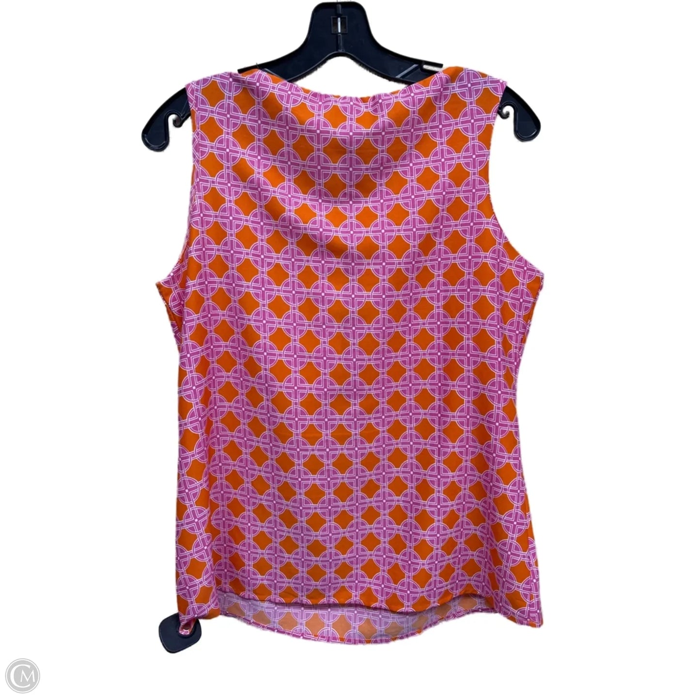 Top Sleeveless By Banana Republic In Orange & Pink, Size: M