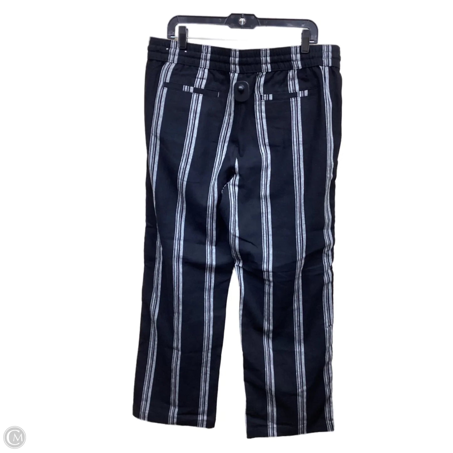 Pants Linen By Ann Taylor In Striped Pattern, Size: L