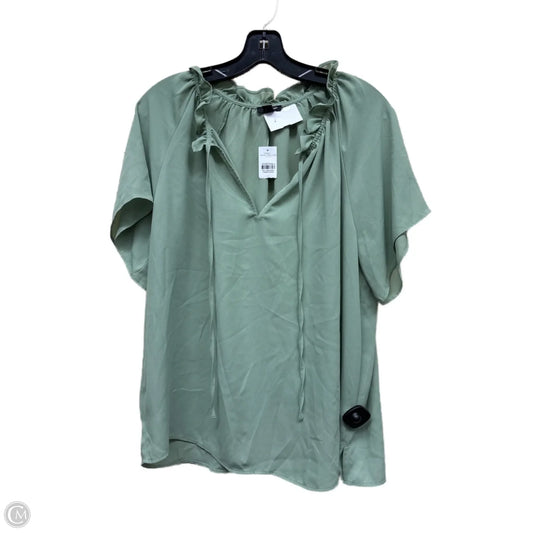 Top Short Sleeve By Ann Taylor In Green, Size: L