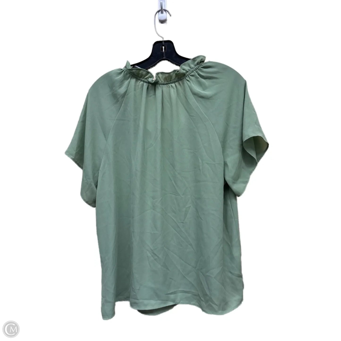 Top Short Sleeve By Ann Taylor In Green, Size: L