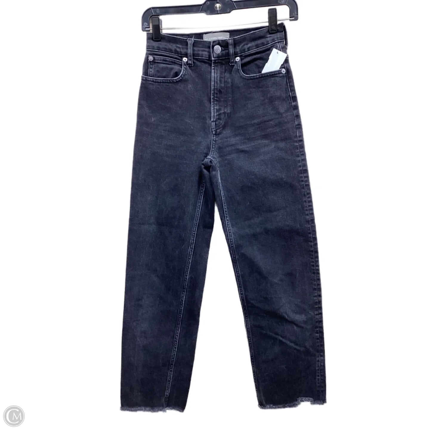 Jeans Straight By Everlane In Black Denim, Size: 0