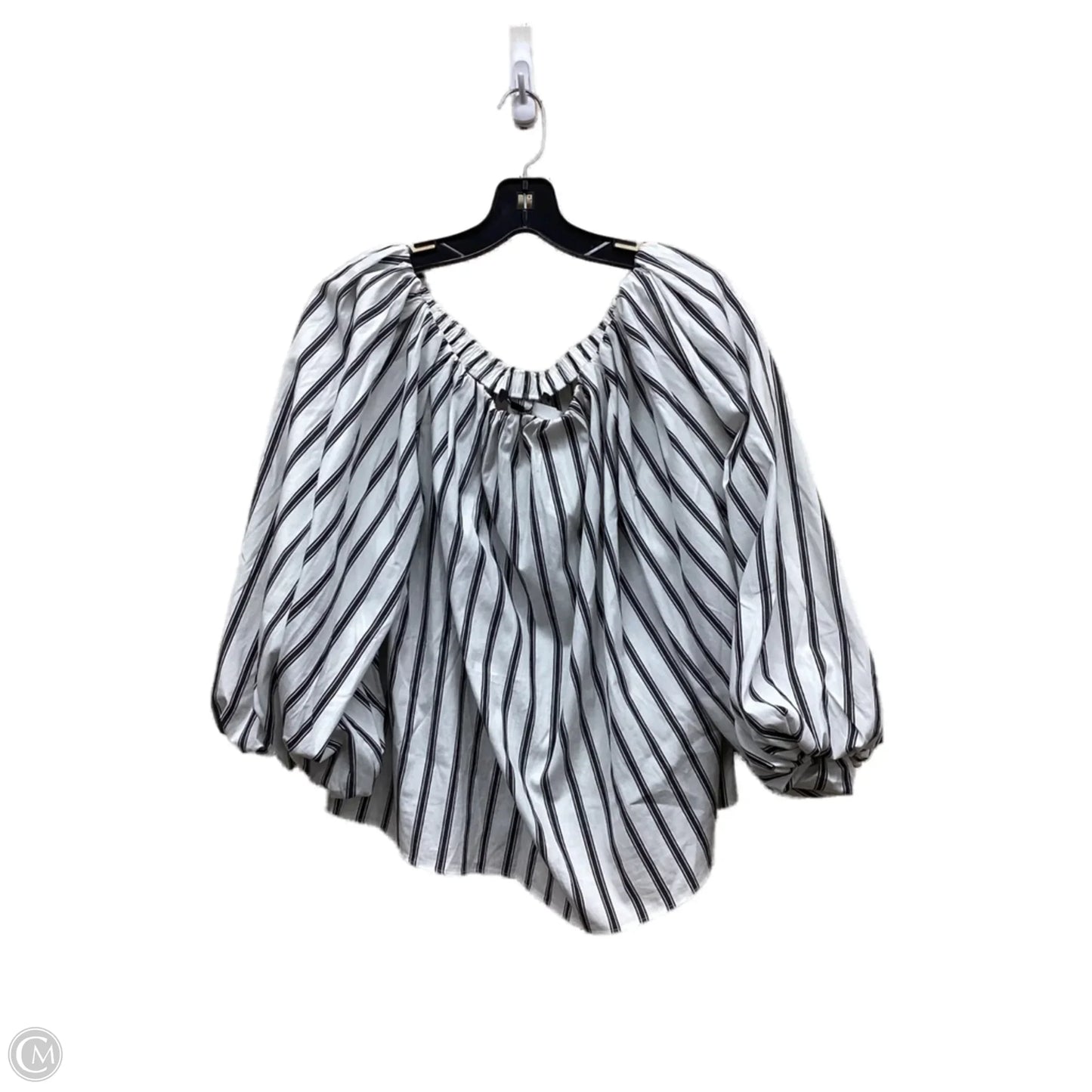 Top LS By White House Black Market In Striped Pattern, Size: L