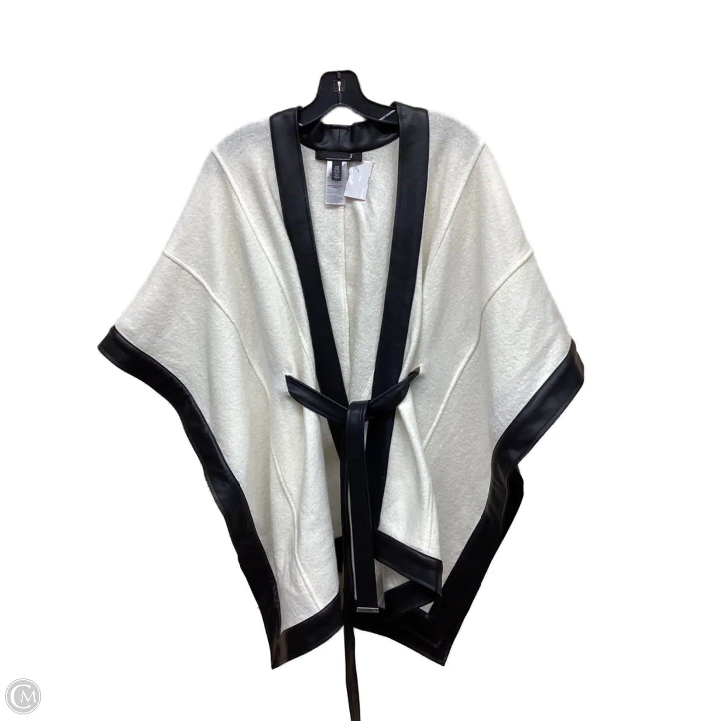 Poncho By White House Black Market In Black & Cream, Size: Osfm