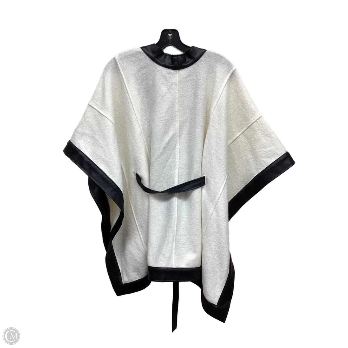 Poncho By White House Black Market In Black & Cream, Size: Osfm