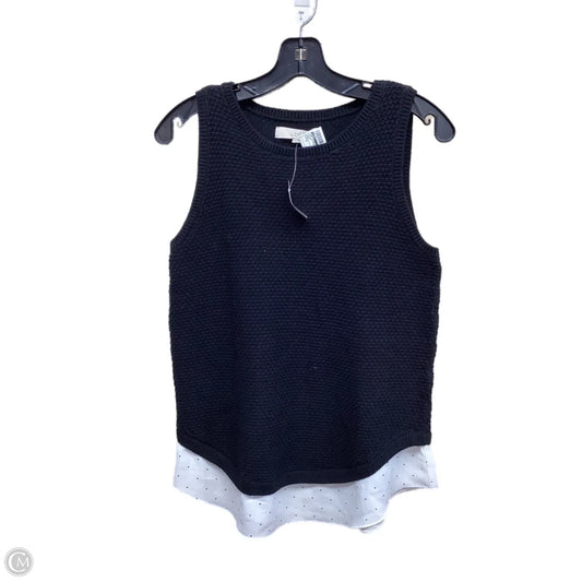 Top Sleeveless By Loft In Black, Size: S