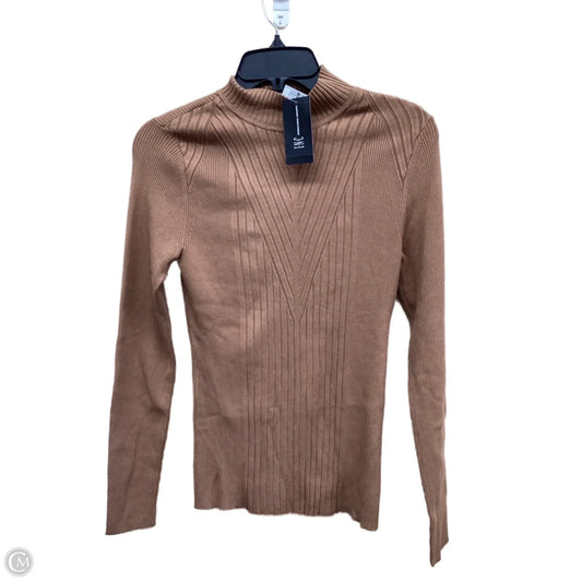 Top Long Sleeve By Inc In Brown, Size: S
