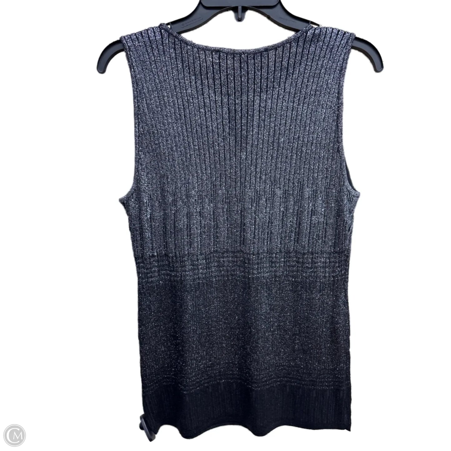 Top Sleeveless By White House Black Market In Black & Silver, Size: M