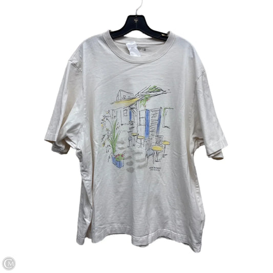 Top Short Sleeve By Abercrombie And Fitch In White, Size: Xxl