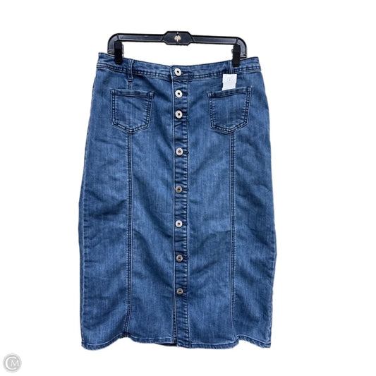 Skirt Maxi By Christopher And Banks In Blue Denim, Size: 10
