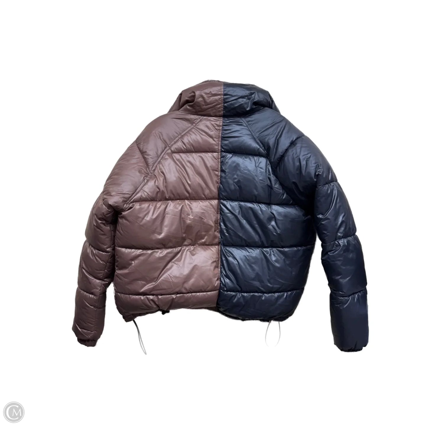 Jacket Puffer & Quilted By Forever 21 In Black & Brown, Size: S