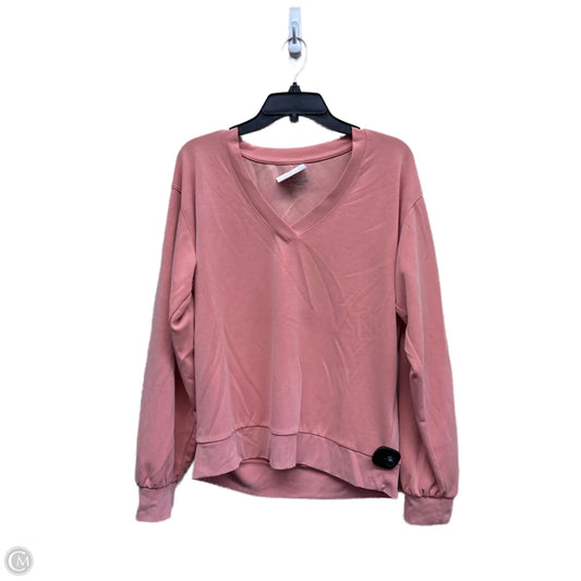 Athletic Top Long Sleeve Crewneck By Athleta In Peach, Size: M