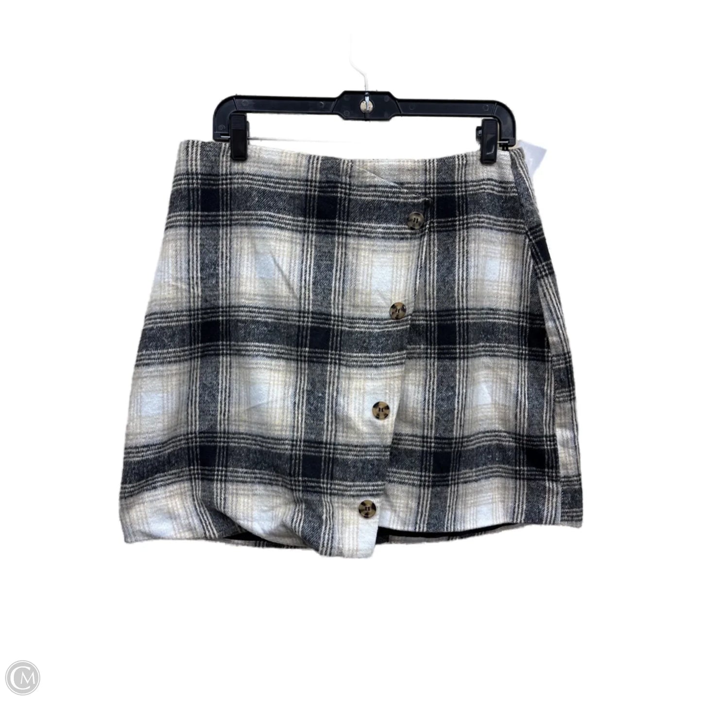 Skirt Mini & Short By Earthbound In Plaid Pattern, Size: L