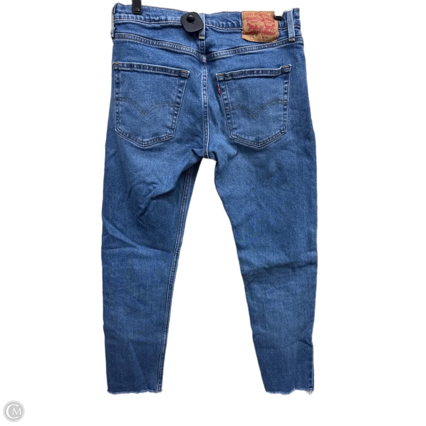Jeans Straight By Levis In Blue Denim, Size: 10