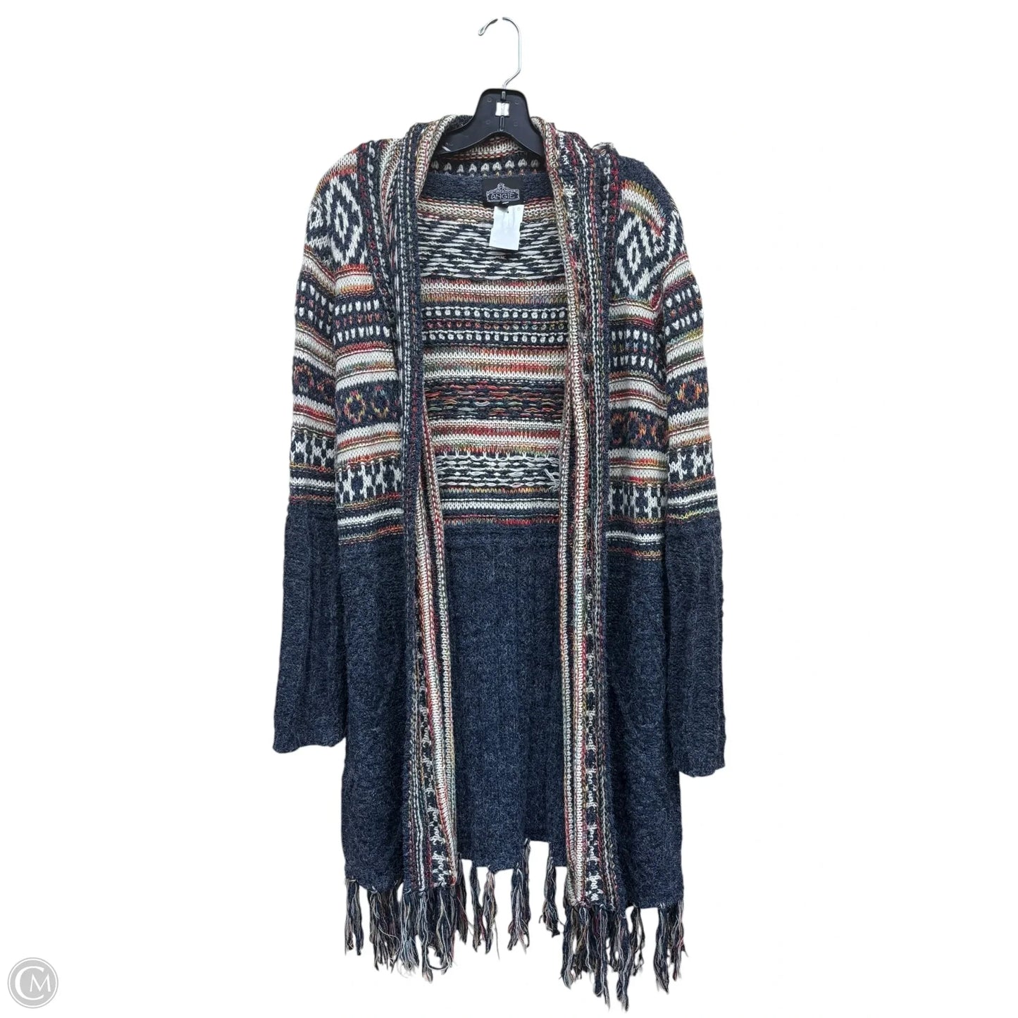 Sweater Cardigan By Angie In Multi-colored, Size: L