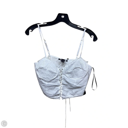 Top Sleeveless By Forever 21 In White, Size: M