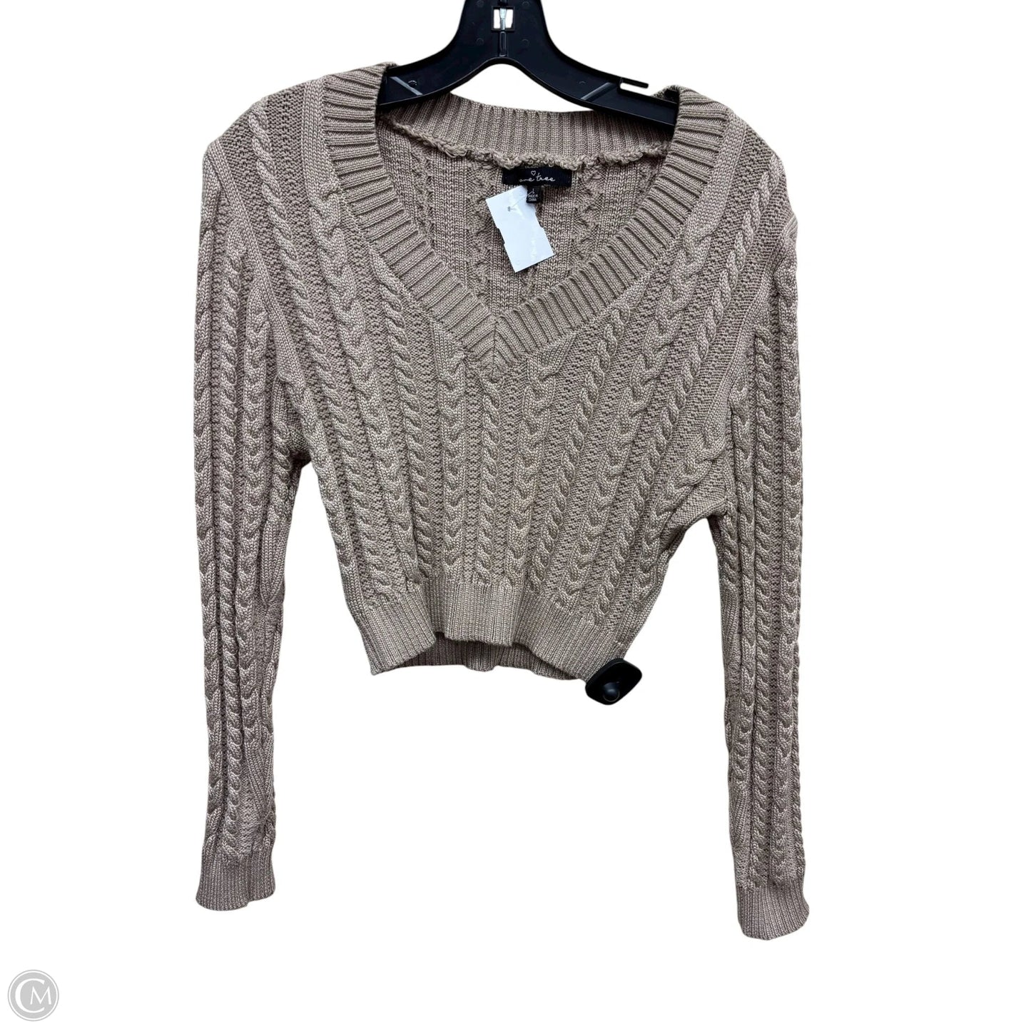 Sweater By Love Tree In Tan, Size: L