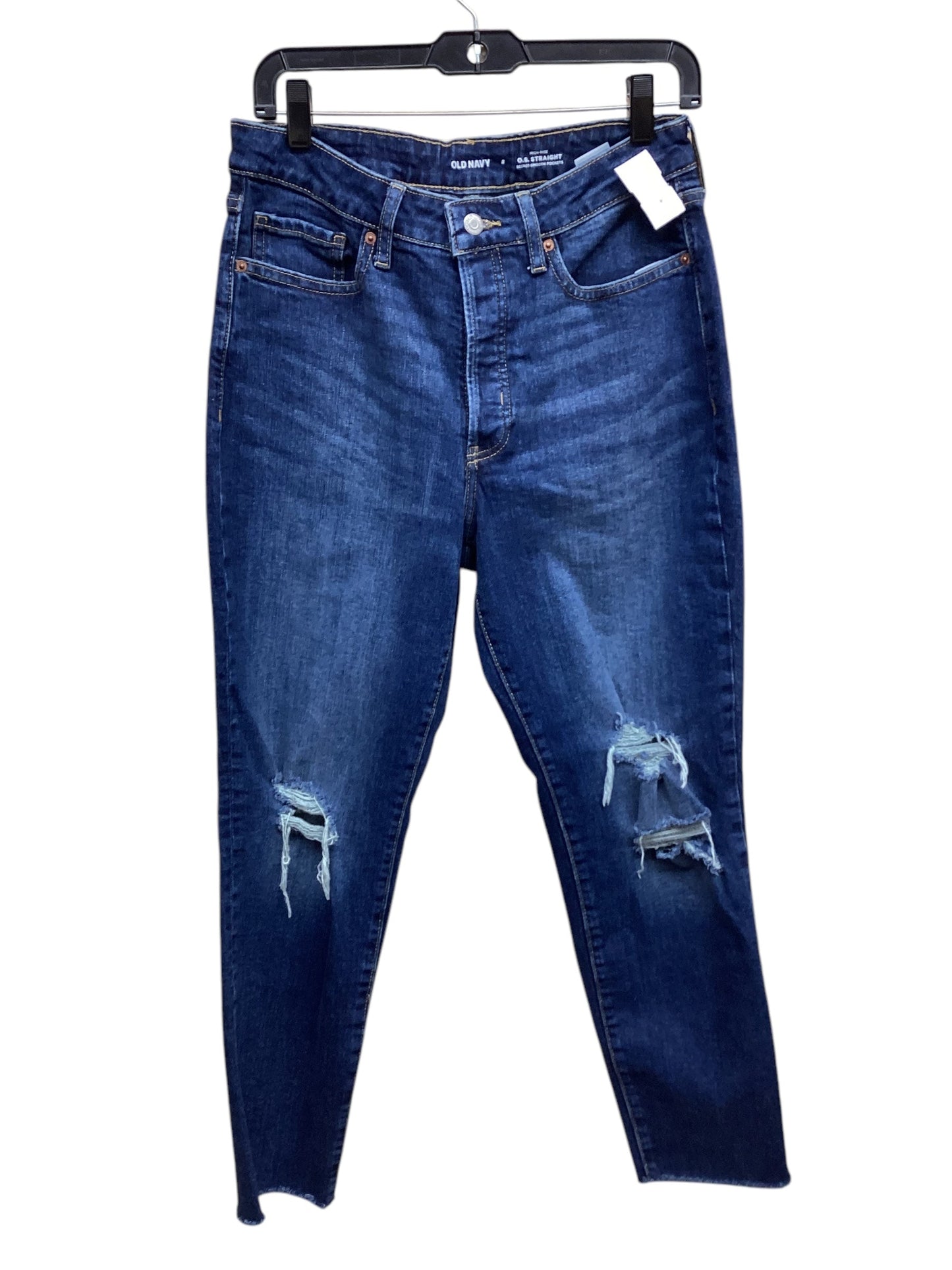 Jeans Straight By Old Navy In Blue Denim, Size: 8