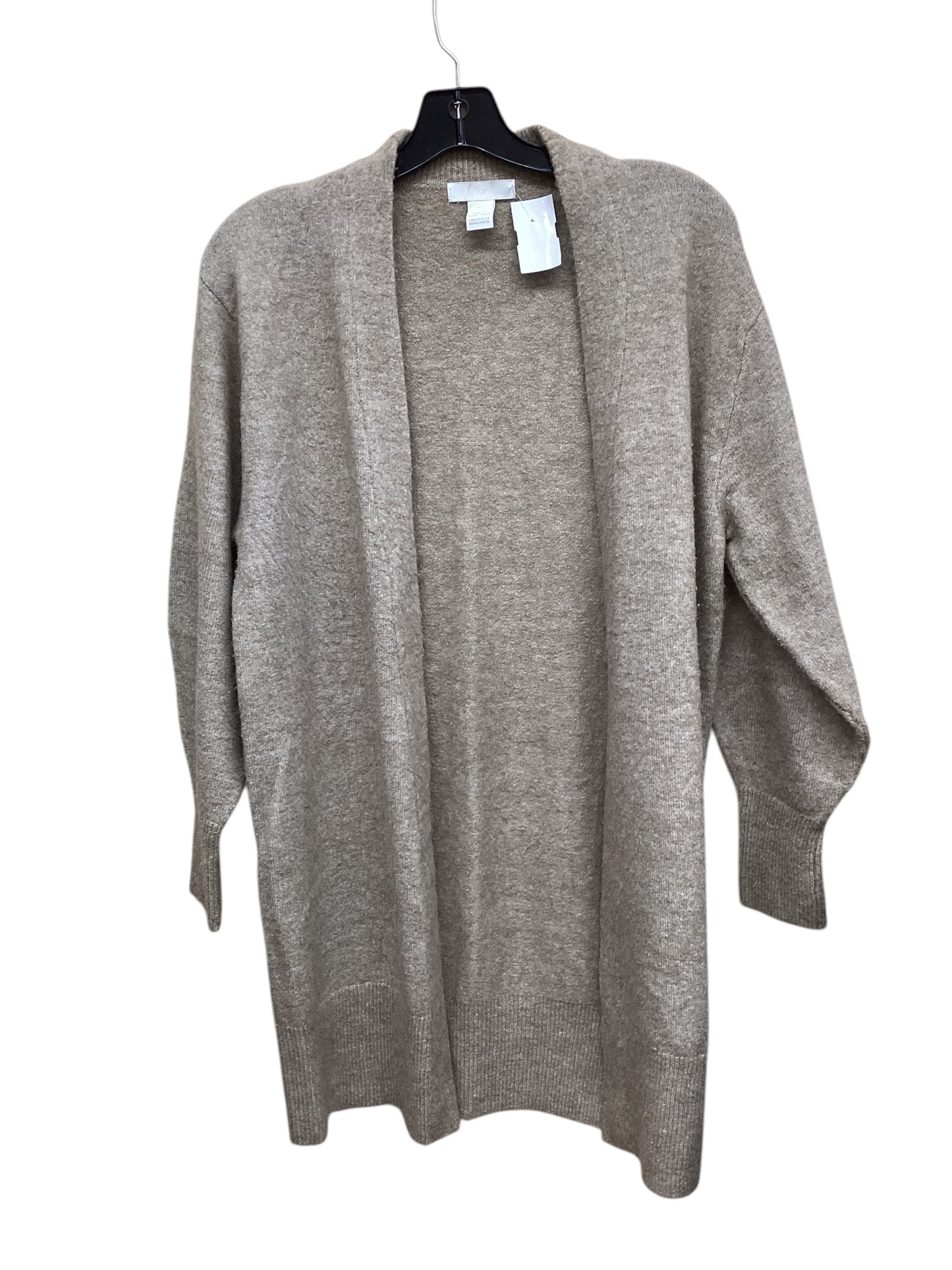 Sweater Cardigan By H&m In Tan, Size: Xs