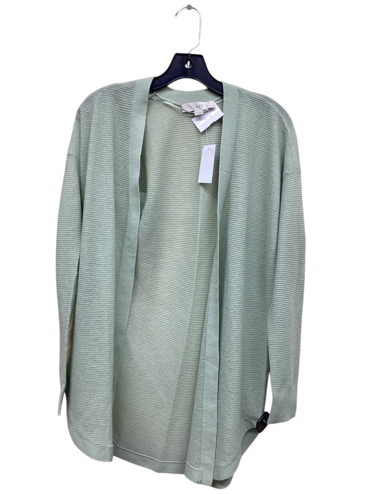 Sweater Cardigan By Loft In Green, Size: S