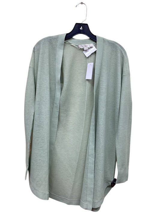 Sweater Cardigan By Loft In Green, Size: S