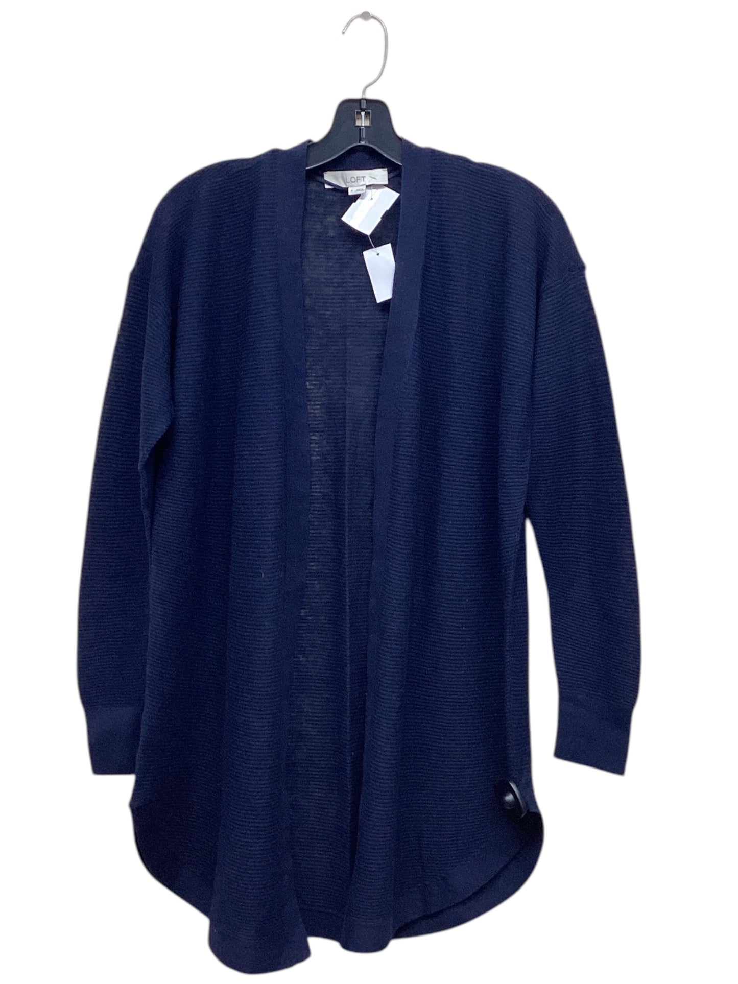 Sweater Cardigan By Loft In Blue, Size: S