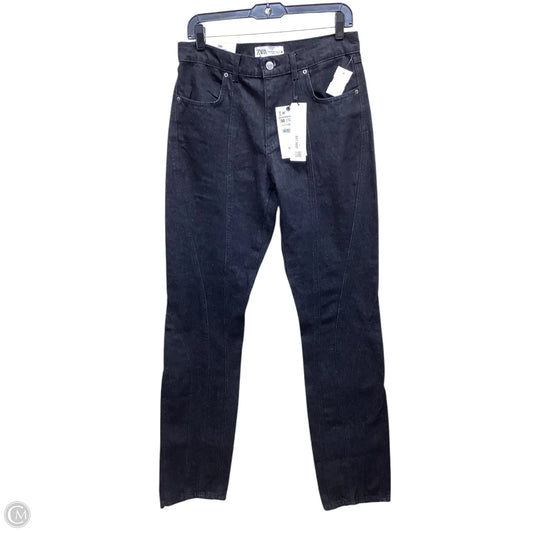 Jeans Straight By Zara In Black Denim, Size: 6