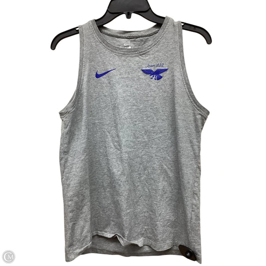 Athletic Tank Top By Nike In Grey, Size: S